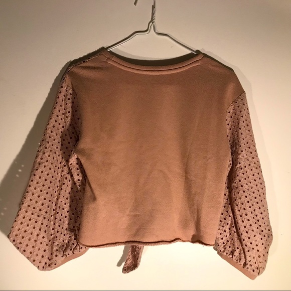 Zara Dusty Pink Puff Sleeve Blouse - S - Picture 2 of 3